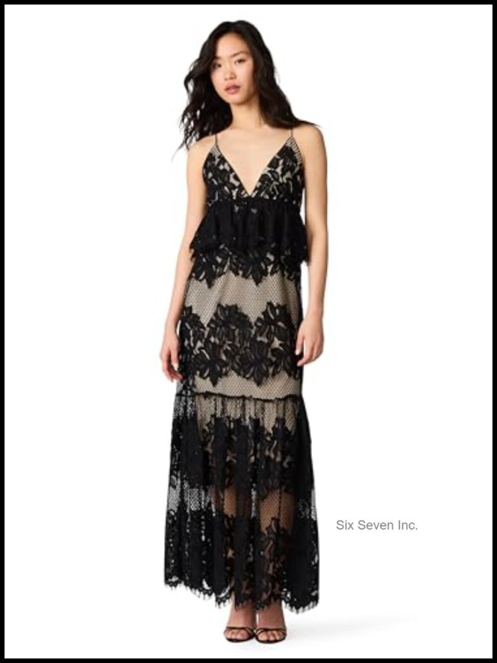 Steve Madden Sleeveless V-Neck Peplum Maxi Dress